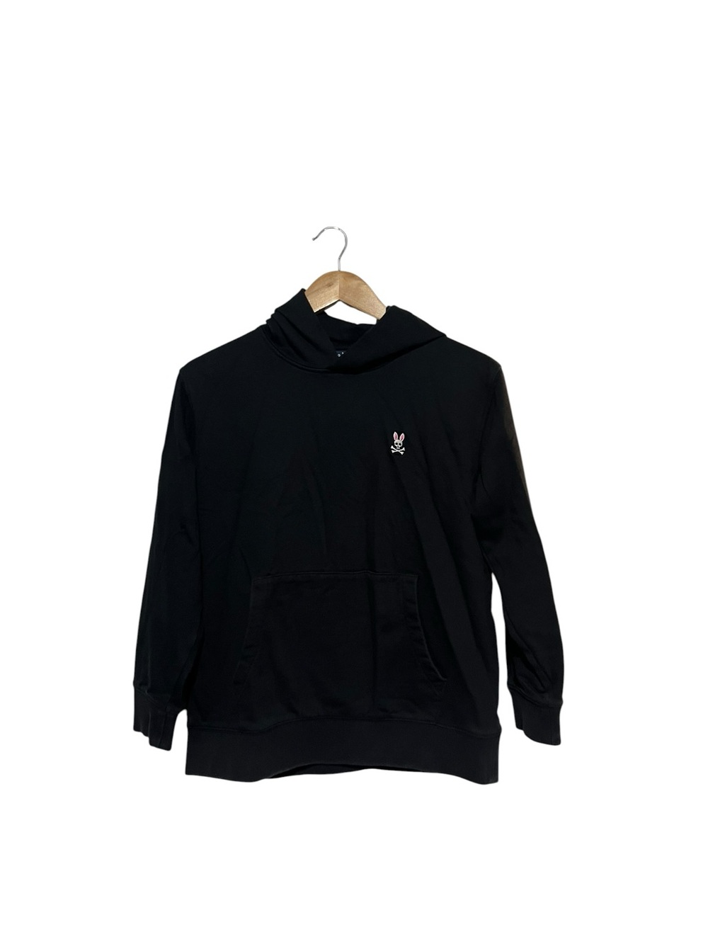 Psycho Bunny Boys Black Hoodie Bunny Logo Size 18-20 XL b0h825arft
